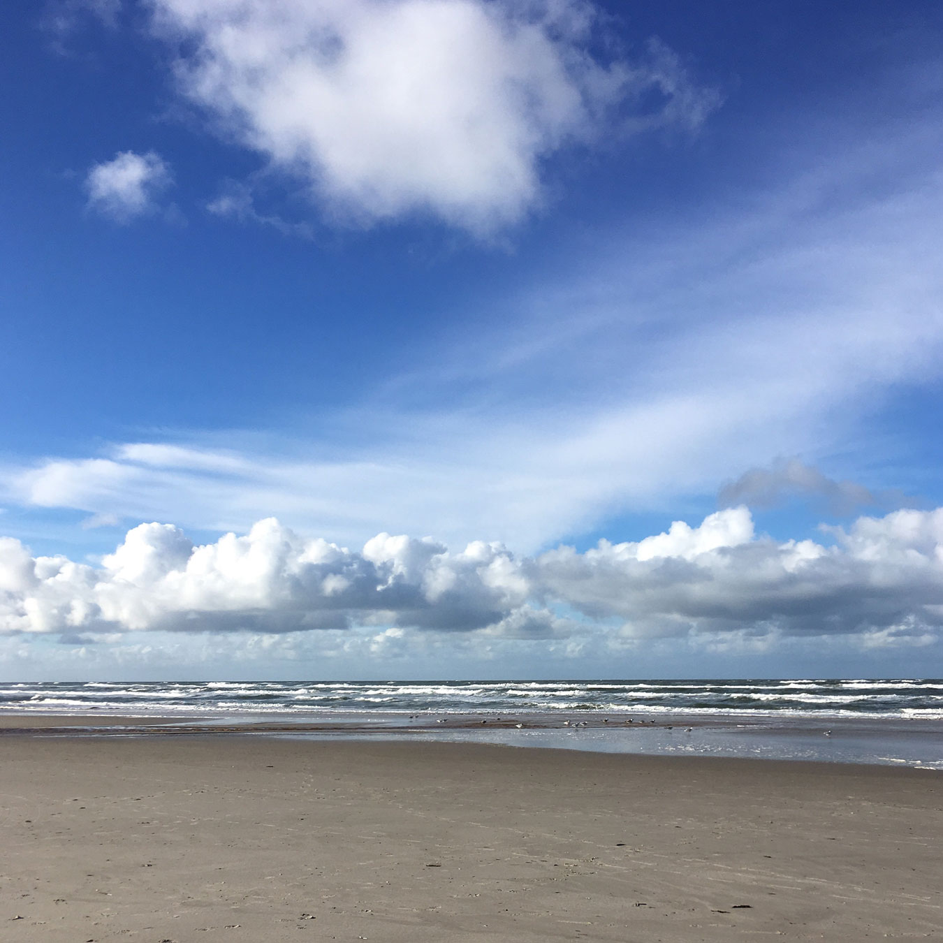 Strand mit blauem Himmel